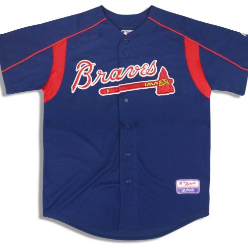 2012-14 ATLANTA BRAVES AUTHENTIC MAJESTIC PRACTICE JERSEY L