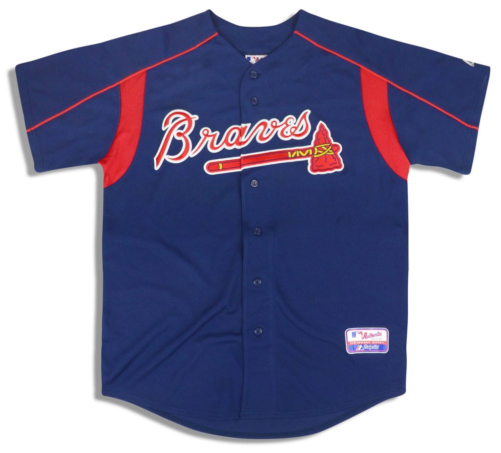 2012-14 ATLANTA BRAVES AUTHENTIC MAJESTIC PRACTICE JERSEY L 1 dsc 2486