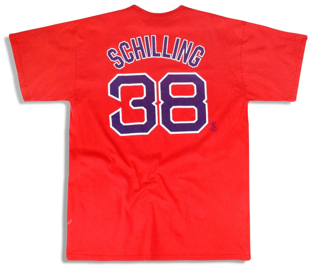 2004-07 BOSTON RED SOX SCHILLING #38 MAJESTIC TEE XL 2 dsc 2507 1