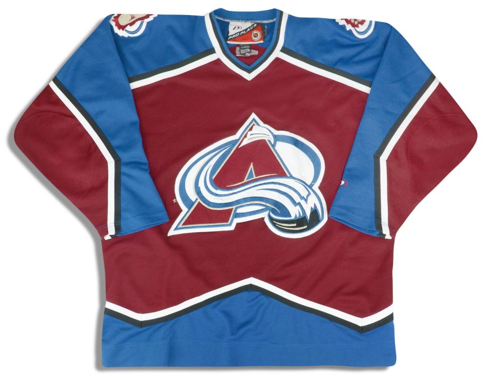 1999-00 COLORADO AVALANCHE PRO PLAYER JERSEY (AWAY) XL 1 dsc 3348 1
