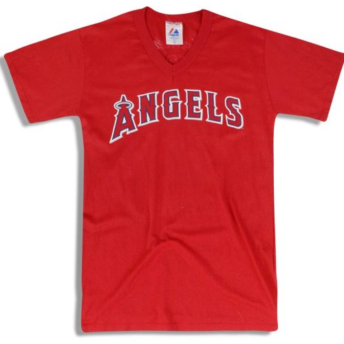 2000's LA ANGELS #8 MAJESTIC GRAPHIC TEE M