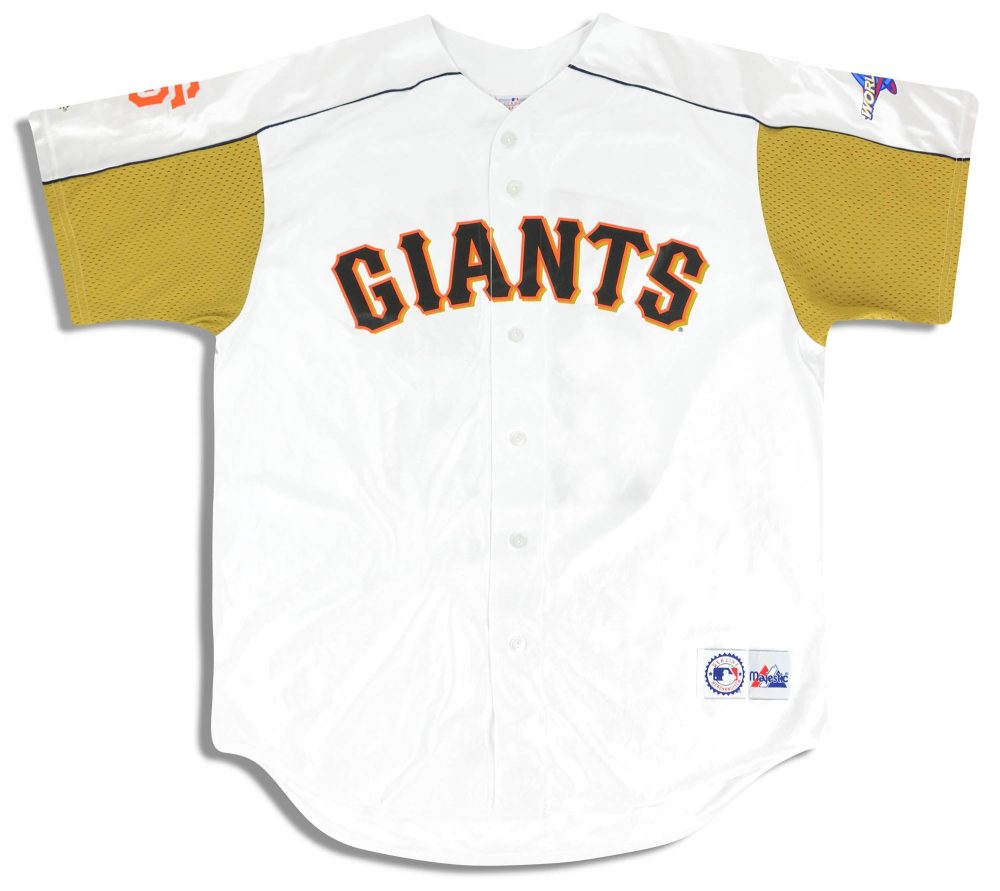 2002 SAN FRANCISCO GIANTS BONDS #25 WORLD SERIES MAJESTIC JERSEY XL 1 dsc 4597