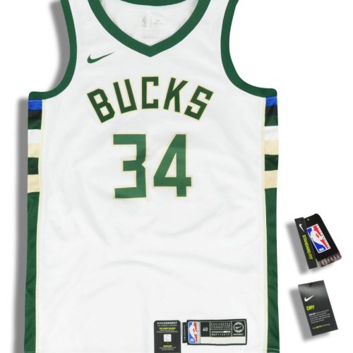2017-23 MILWAUKEE BUCKS ANTETOKOUNMPO #34 NIKE SWINGMAN JERSEY (HOME) XL - W/TAGS