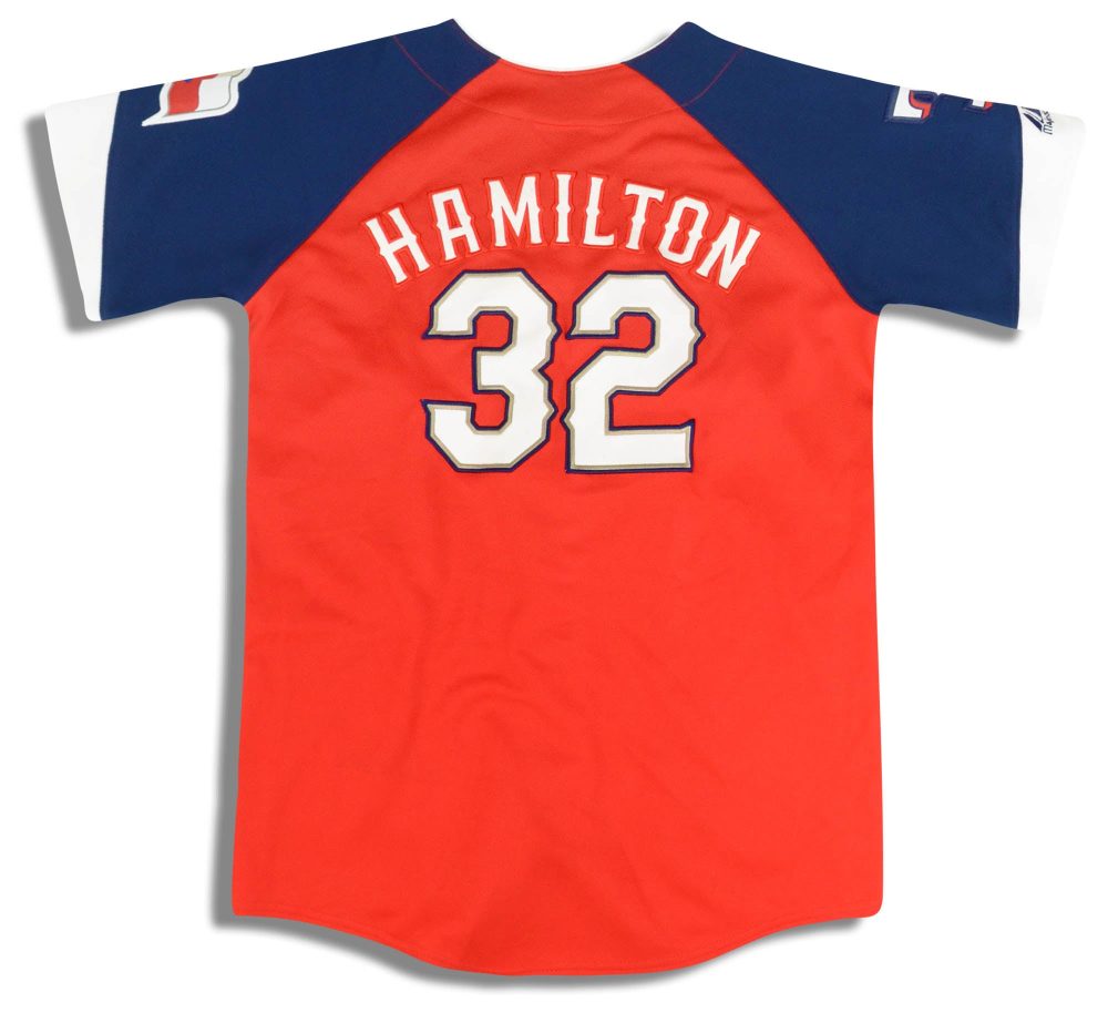 2009-12 TEXAS RANGERS HAMILTON #32 MAJESTIC JERSEY (ALTERNATE) Y 2 dsc 6539