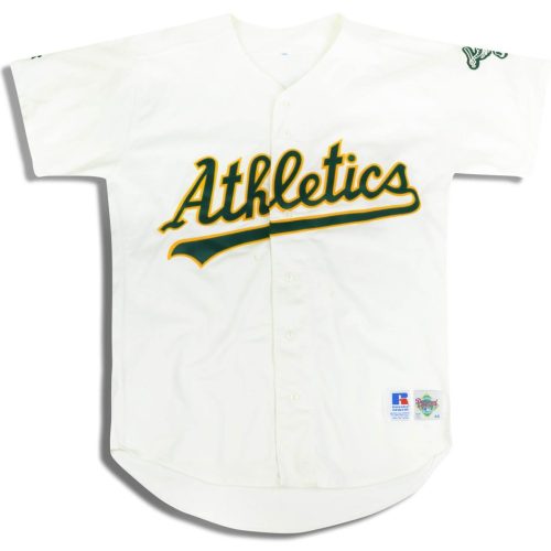 1995-96 OAKLAND ATHLETICS RUSSELL ATHLETIC DIAMOND COLLECTION JERSEY (HOME) L