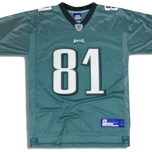 2005 PHILADELPHIA EAGLES OWENS #81 REEBOK ON FIELD JERSEY (HOME) L