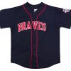 2000-07 ATLANTA BRAVES A. JONES #25 MAJESTIC JERSEY (ALTERNATE) XL 3 game 7 session03839