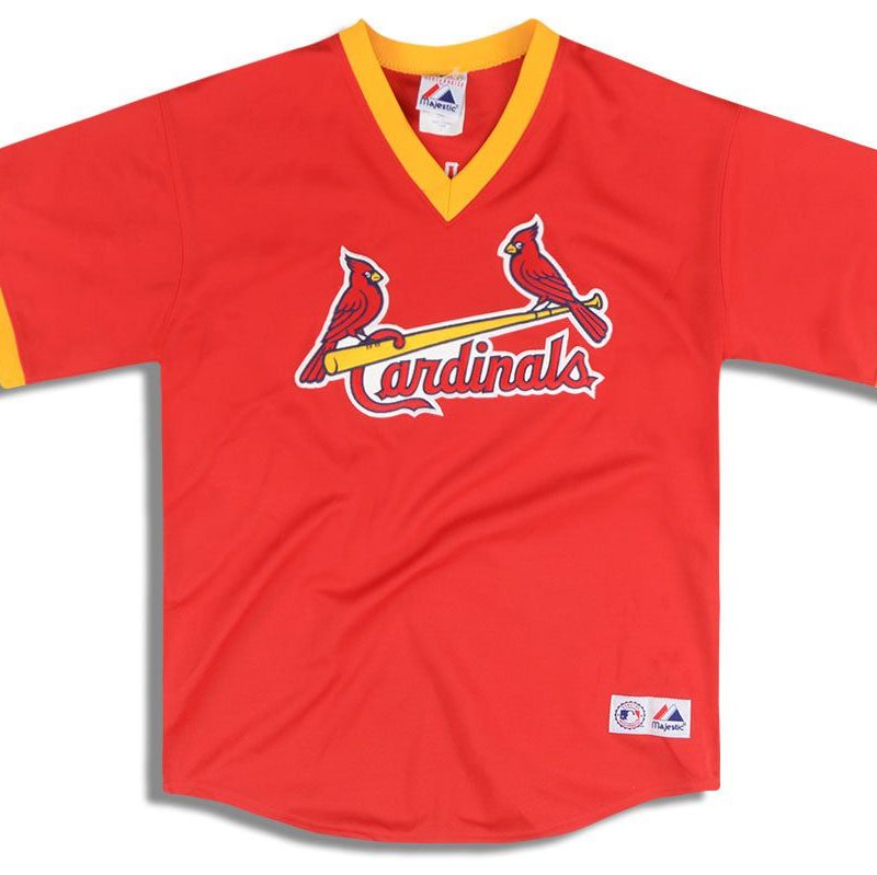 2000's ST. LOUIS CARDINALS PUJOLS #5 MAJESTIC BATTING PRACTICE JERSEY Y