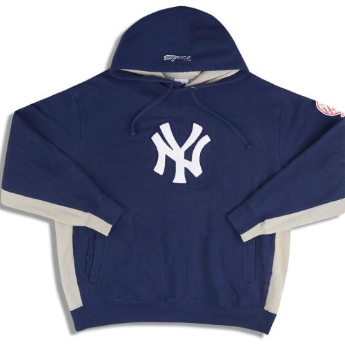 2008 NEW YORK YANKEES MAJESTIC HOODED SWEAT TOP L
