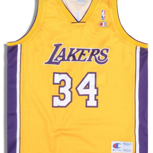 1999-04 LA LAKERS O'NEAL #34 CHAMPION JERSEY (HOME) XXL