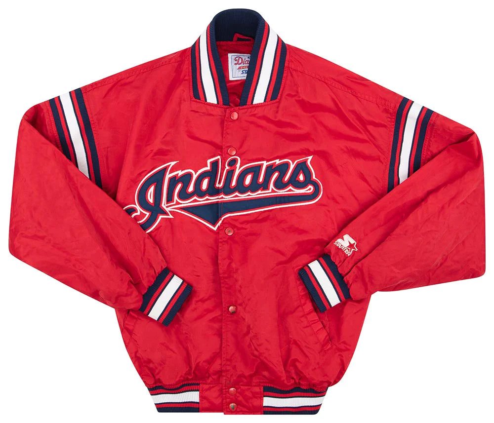 1990's CLEVELAND INDIANS STARTER SATIN JACKET M 1 indj9009 front