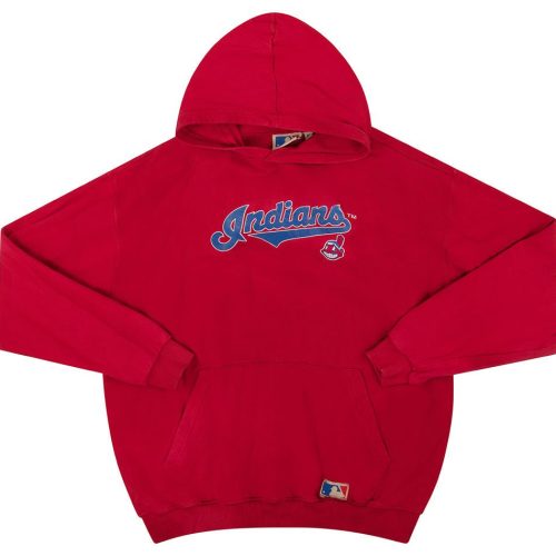 2000's CLEVELAND INDIANS MLB HOODED SWEAT TOP XL