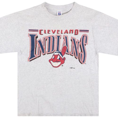 1995 CLEVELAND INDIANS LOGO 7 GRAPHIC TEE L