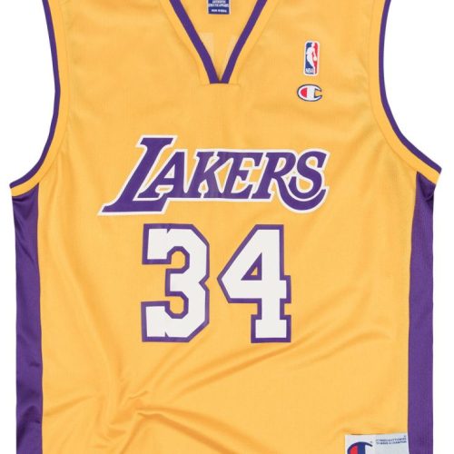 1999-02 LA LAKERS O'NEAL #34 CHAMPION JERSEY (HOME) XXL