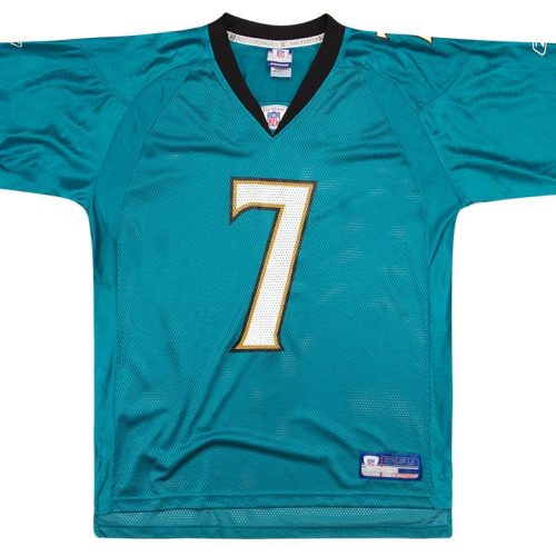 2003-04 JACKSONVILLE JAGUARS LEFTWICH #7 REEBOK ON FIELD JERSEY (HOME) L