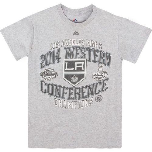 2014 LA KINGS WESTERN CONFERENCE CHAMPIONS MAJESTIC TEE S