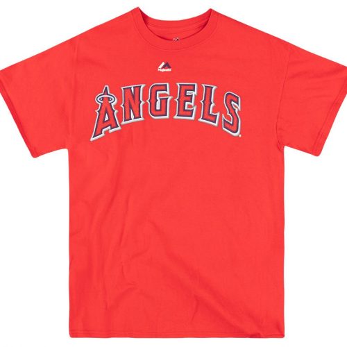 2015 LA ANGELS TROUT #27 MAJESTIC TEE M