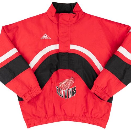 1990's DETROIT RED WINGS APEX 1/2 ZIP COAT L