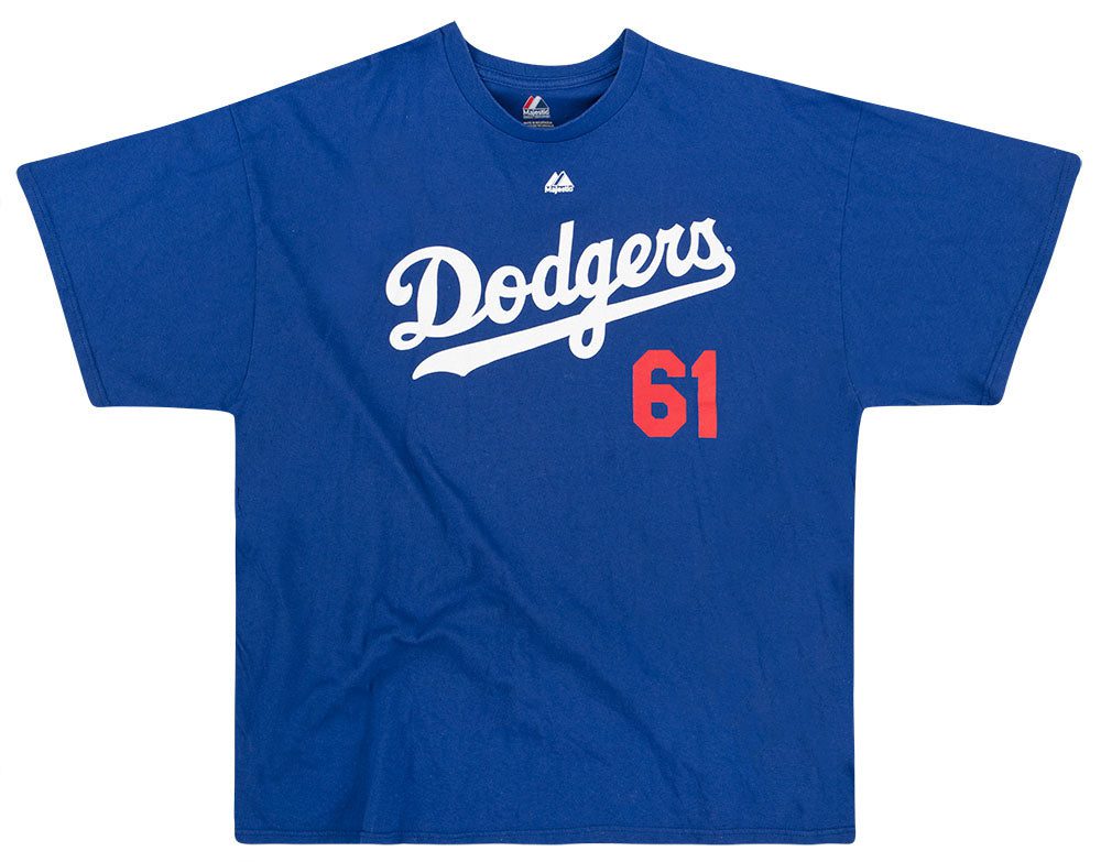 2012 LA DODGERS BECKETT #61 MAJESTIC TEE XXL 1 jess06548