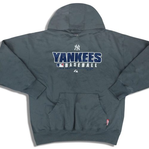 2009 NEW YORK YANKEES MAJESTIC HOODED SWEAT TOP XL