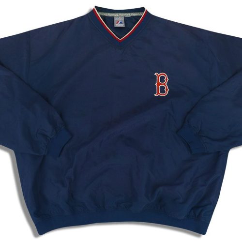 2000's BOSTON RED SOX MAJESTIC PULLOVER WINDBREAKER JACKET XXL