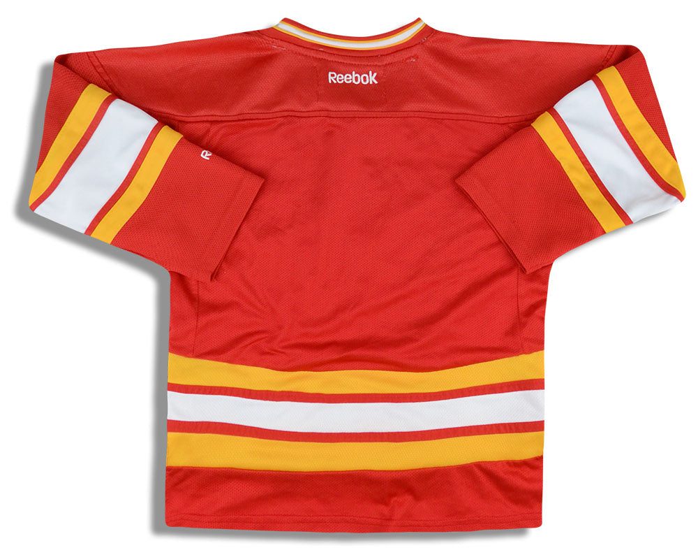 2009-13 CALGARY FLAMES REEBOK JERSEY (ALTERNATE) Y 2 jlh 2006