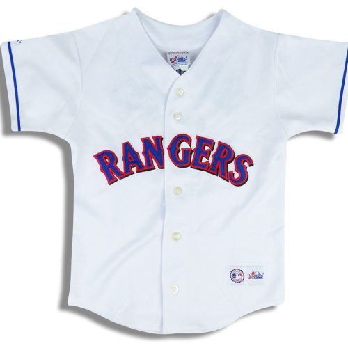 2001-03 TEXAS RANGERS RODRIGUEZ #3 MAJESTIC JERSEY (HOME) Y