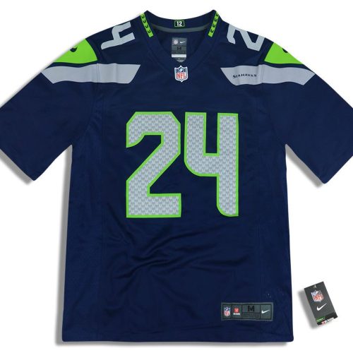 2019 SEATTLE SEAHAWKS LYNCH #24 NIKE GAME JERSEY (HOME) M - W/TAGS
