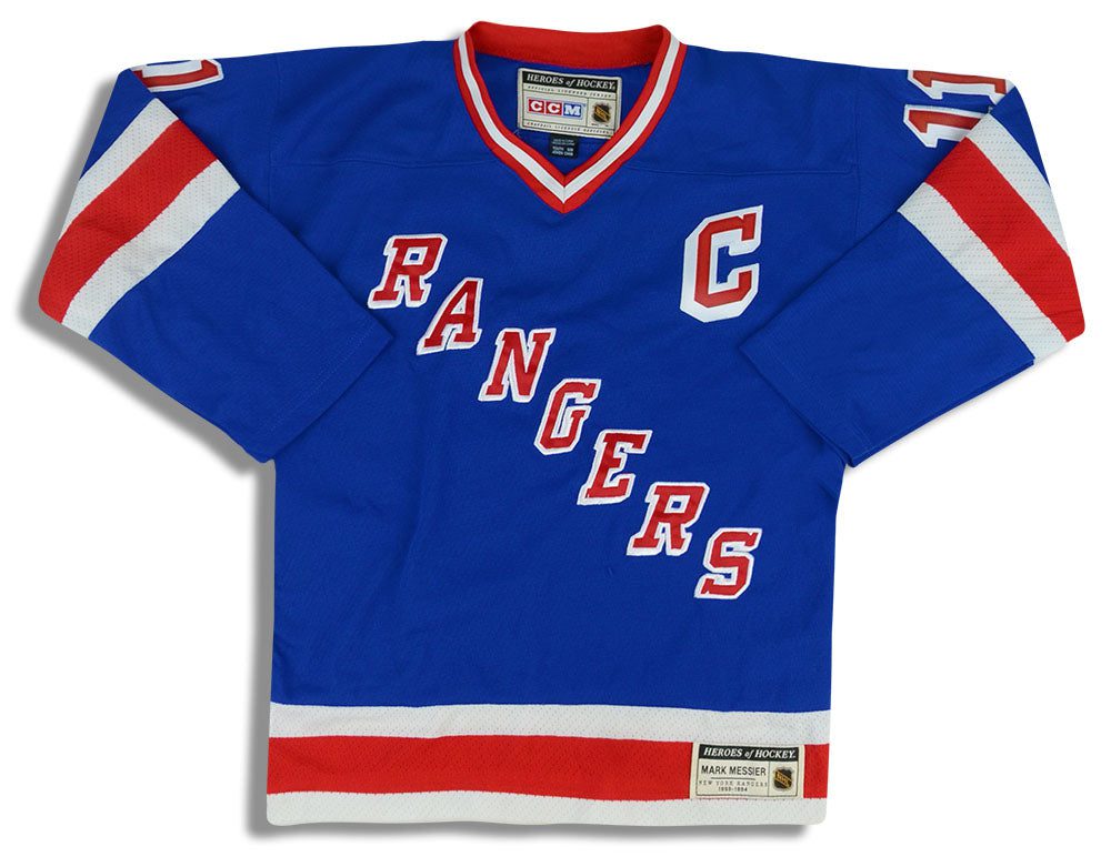 1993-94 NEW YORK RANGERS MESSIER #11 CCM JERSEY (AWAY) Y 1 jlh 2591