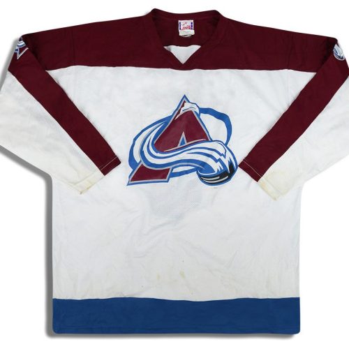 2003-04 COLORADO AVALANCHE KARIYA #9 OFF THE BENCH JERSEY (HOME) L