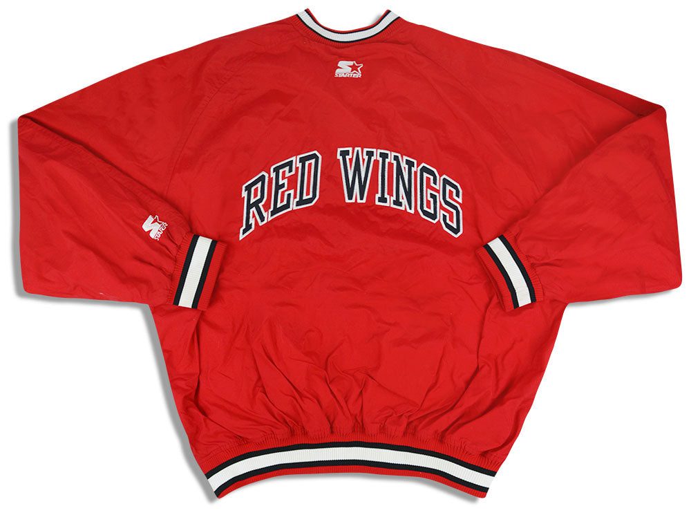 1990's DETROIT RED WINGS STARTER PULLOVER JACKET L 2 jlh 3330