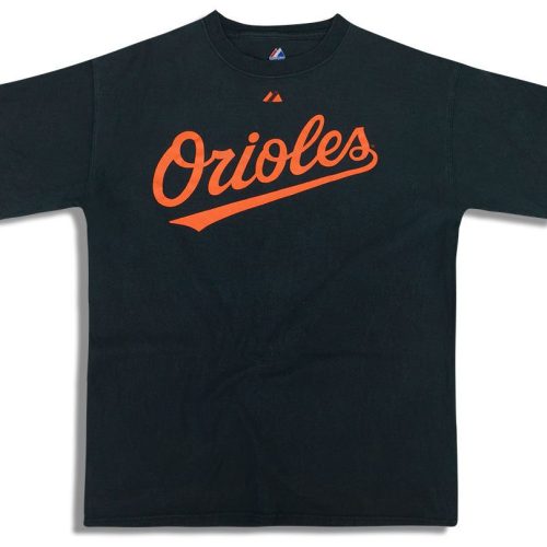 2008 BALTIMORE ORIOLES MARKAKIS #21 MAJESTIC TEE L
