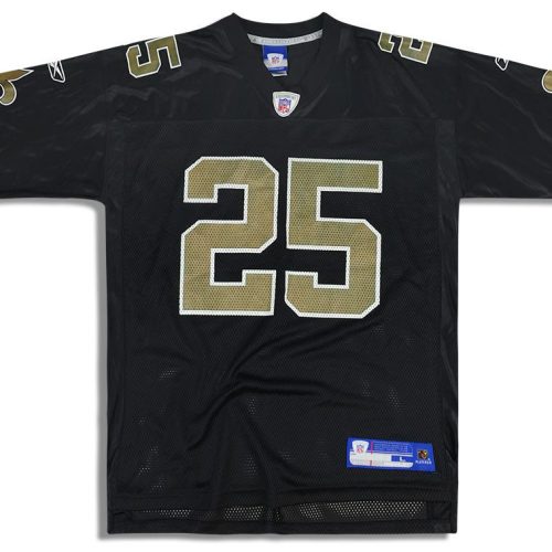 2006 NEW ORLEANS SAINTS BUSH #25 REEBOK ON FIELD JERSEY (HOME) L