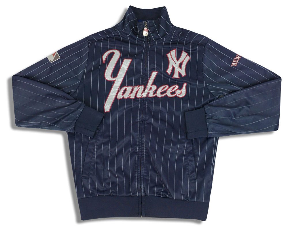 2000's NEW YORK YANKEES MAJESTIC COOPERSTOWN TRACK JACKET S 1 jlh 3770