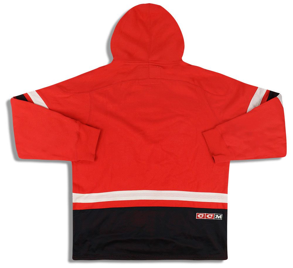 2016 CHICAGO BLACKHAWKS CCM HOODED SWEAT TOP L 2 jlh 3784