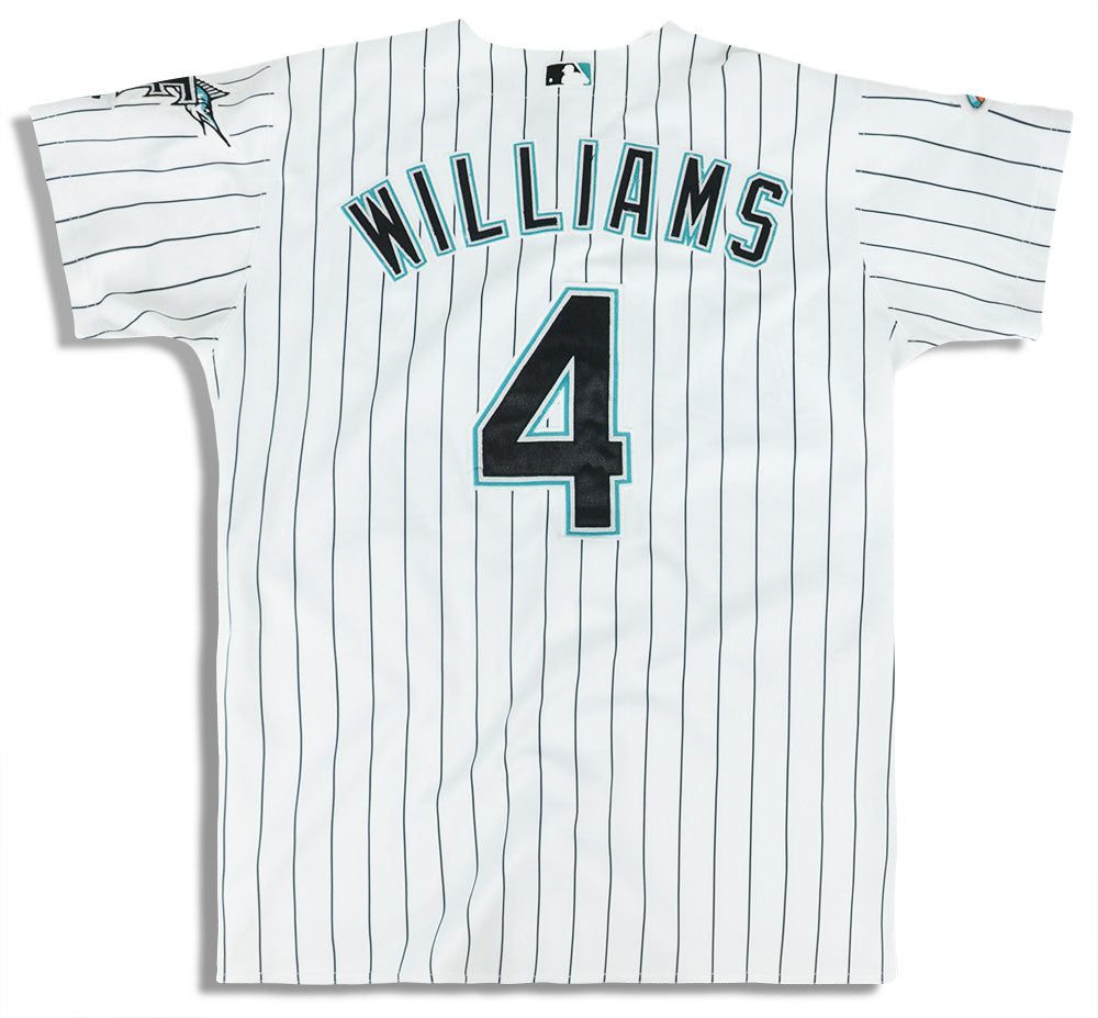 2003 FLORIDA MARLINS WILLIAMS #4 AUTHENTIC RUSSELL ATHLETIC JERSEY (HOME) L 2 jlh 3908