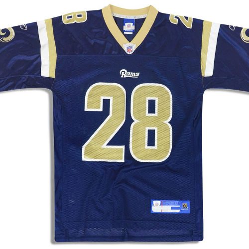 2005-06 ST. LOUIS RAMS FAULK #28 REEBOK ON FIELD JERSEY (HOME) Y