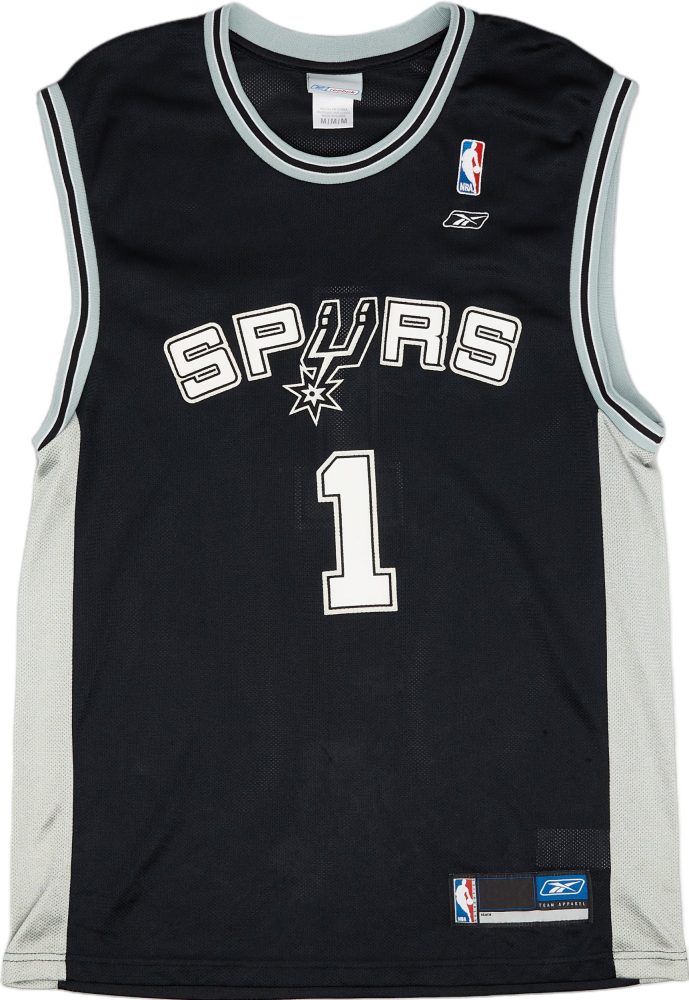 2002-06 SAN ANTONIO SPURS #1 REEBOK JERSEY (AWAY) M 1 noname 3