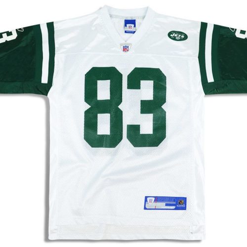 2004 NEW YORK JETS MOSS #83 REEBOK ON FIELD JERSEY (AWAY) XL