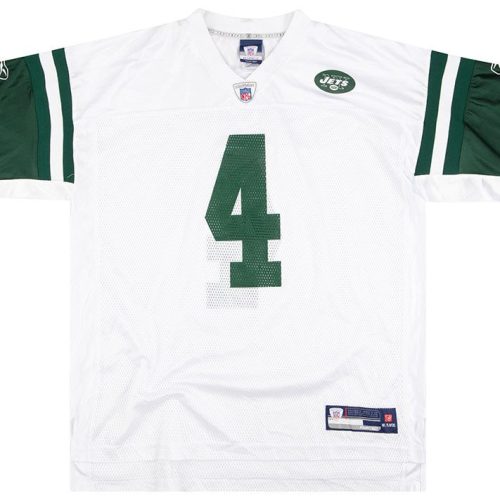 2008 NEW YORK JETS FAVRE #4 REEBOK ON FIELD JERSEY (AWAY) S