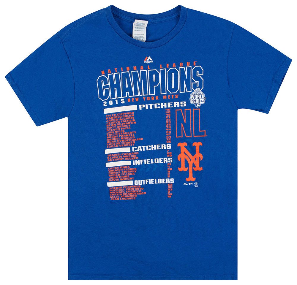 2015 NEW YORK METS NATIONAL LEAGUE CHAMPIONS GRAPHIC TEE S 1 nymts1501 front