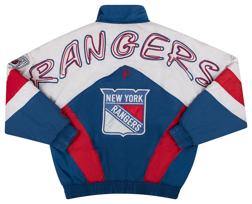 1990's NEW YORK RANGERS PRO PLAYER RAIN COAT XL 2 nyrj9003 back