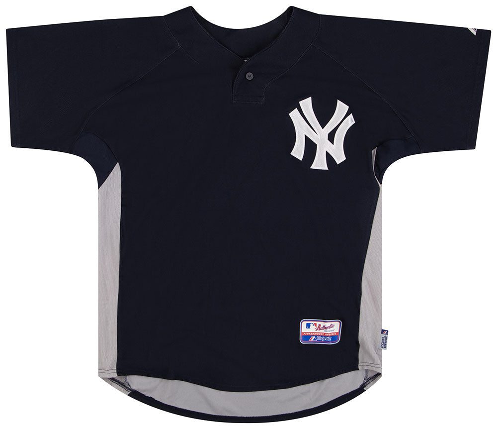 2010's NEW YORK YANKEES AUTHENTIC MAJESTIC COOL BASE BATTING PRACTICE JERSEY L 1 nyytr1003 front