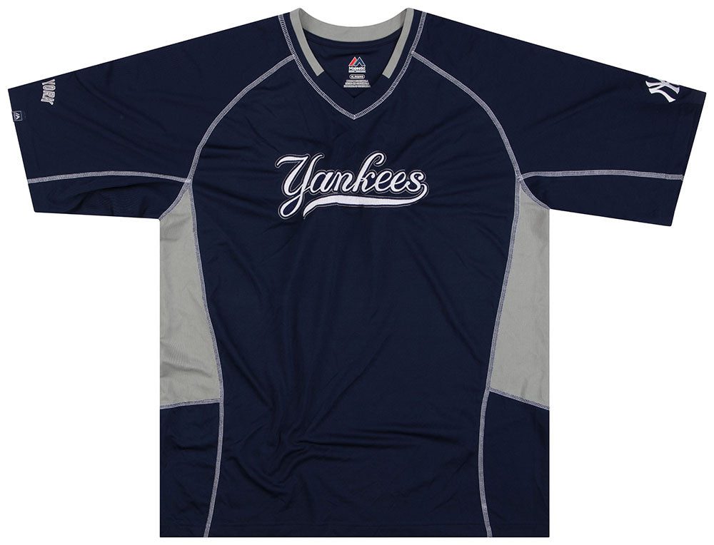 2013 NEW YORK YANKEES MAJESTIC TRAINING TEE XL 1 nyytr1301 front