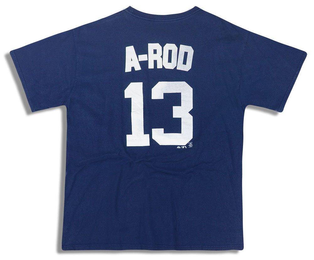 2010's NEW YORK YANKEES RODRIGUEZ #13 MAJESTIC TEE L 2 nyyts1003 back