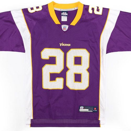 2007 MINNESOTA VIKINGS PETERSON #28 REEBOK ON FIELD JERSEY (HOME) XL