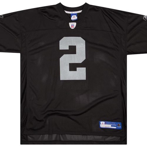 2007 OAKLAND RAIDERS RUSSELL #2 REEBOK ON FIELD JERSEY (HOME) XXL