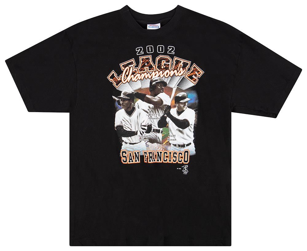 2002 SAN FRANCISCO GIANTS LEAGUE CHAMPIONS GRAPHIC TEE XL 1 sfgts0201 front