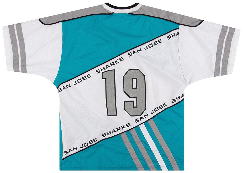 1990's SAN JOSE SHARKS #19 CMP S/S JERSEY S 2 sjst9006 back