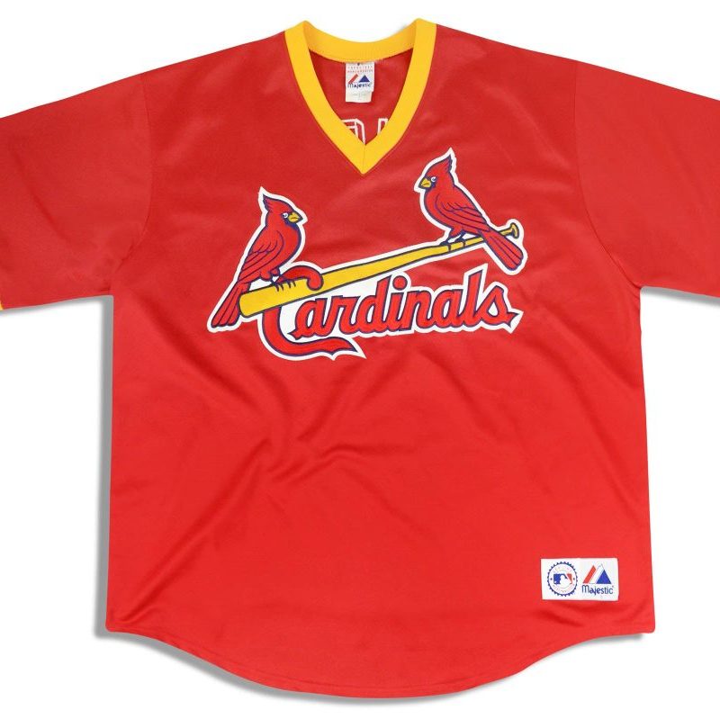 2000's ST. LOUIS CARDINALS PUJOLS #5 MAJESTIC BATTING PRACTICE JERSEY XXL